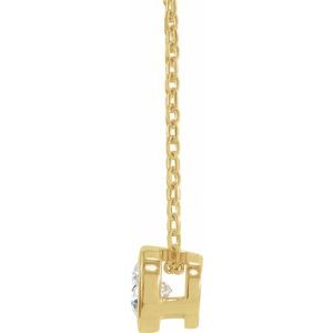 Diamond 1/10 ct Solitaire Bezel-Set Necklace