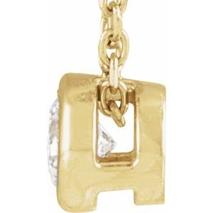 Diamond 1/10 ct Solitaire Bezel-Set Necklace
