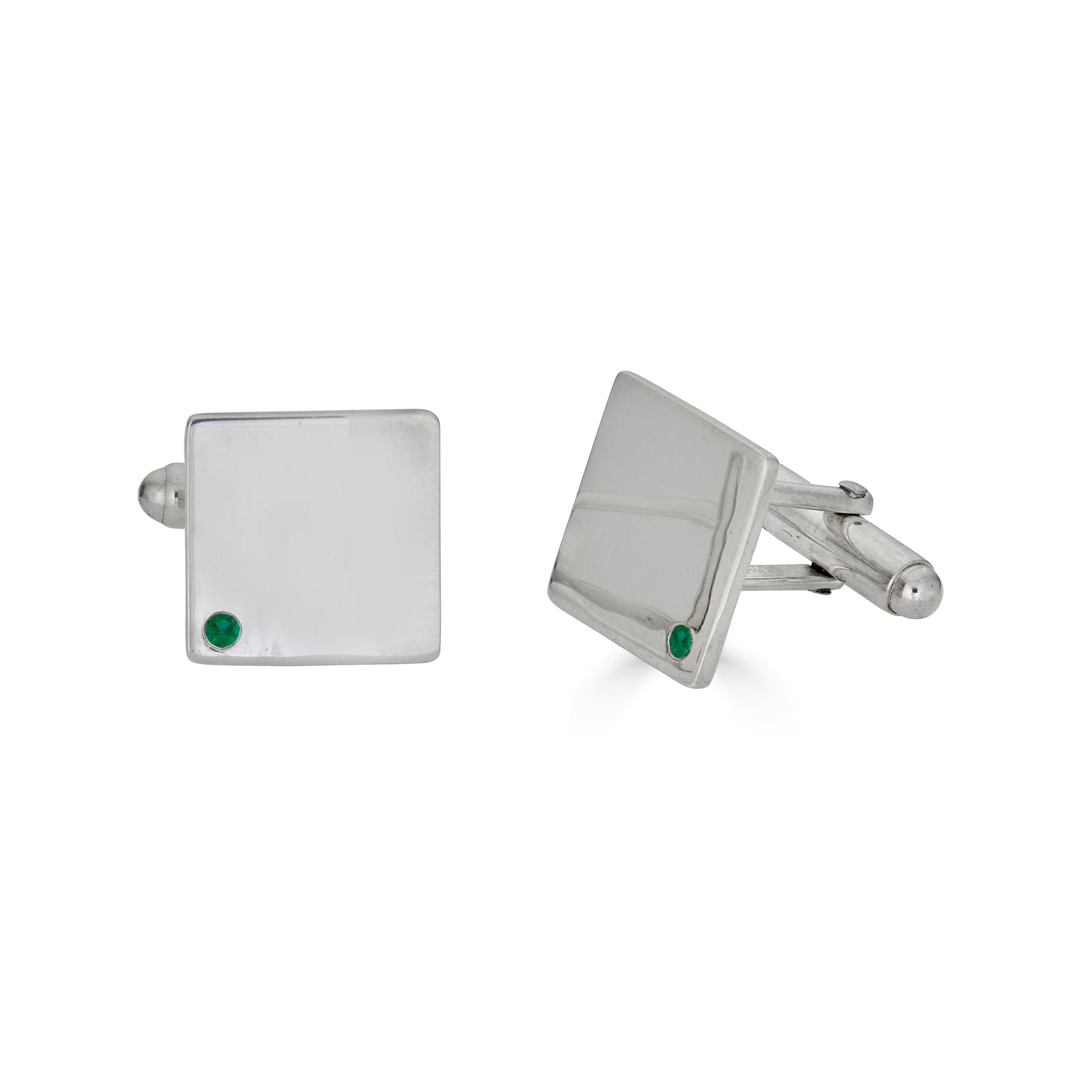 Emerald Bezel Cufflinks