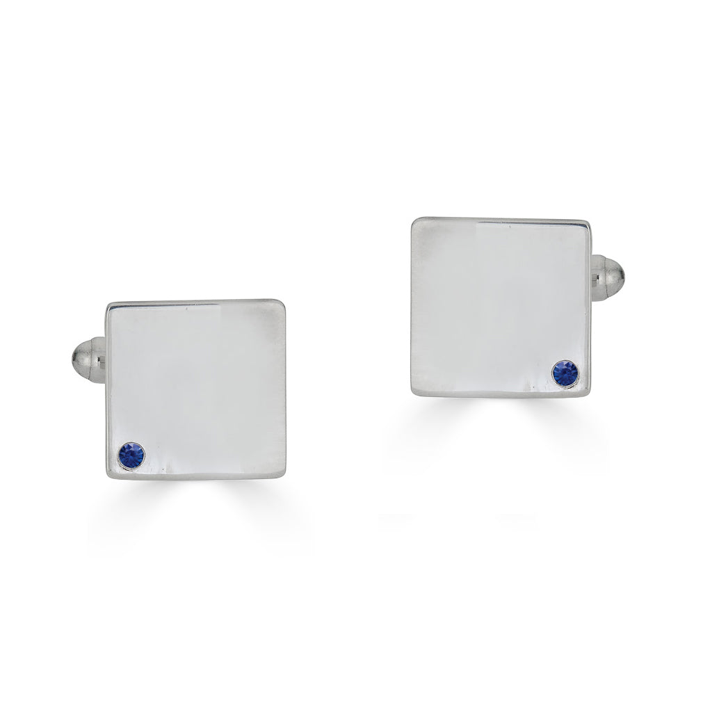 Sapphire Bezel Cufflinks