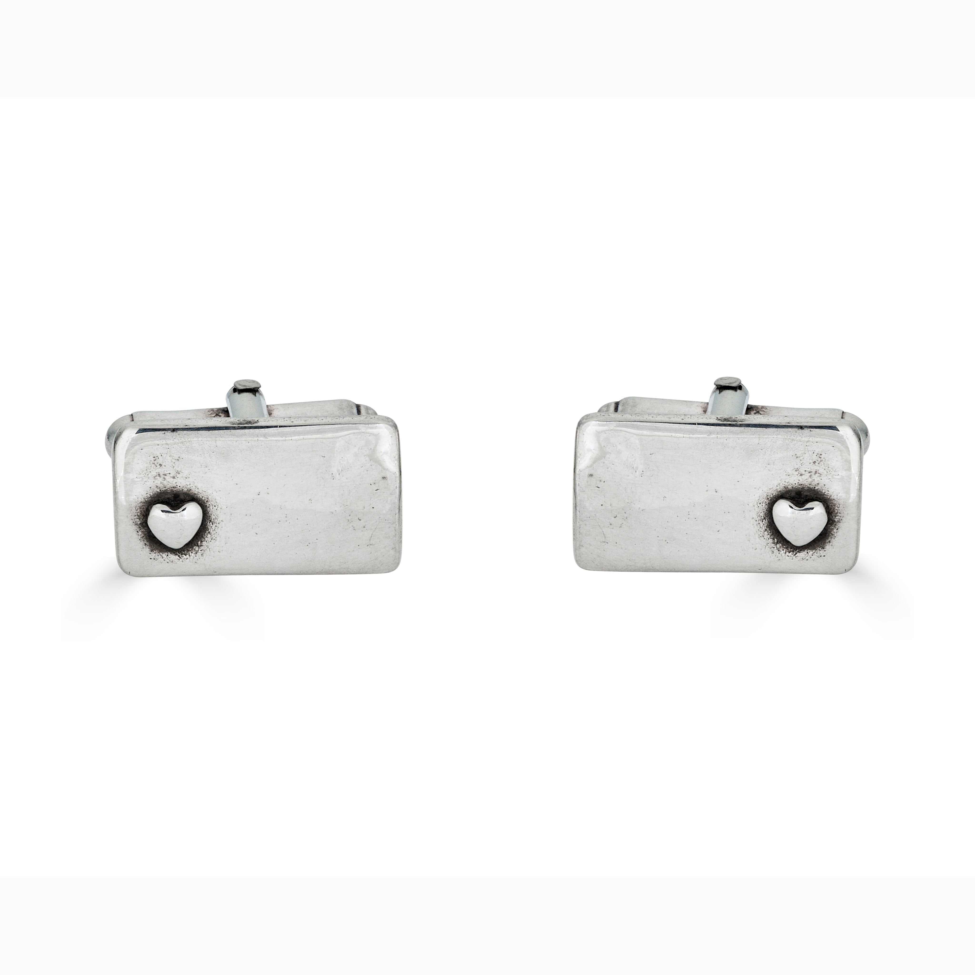 rectangle-heart-cufflinks