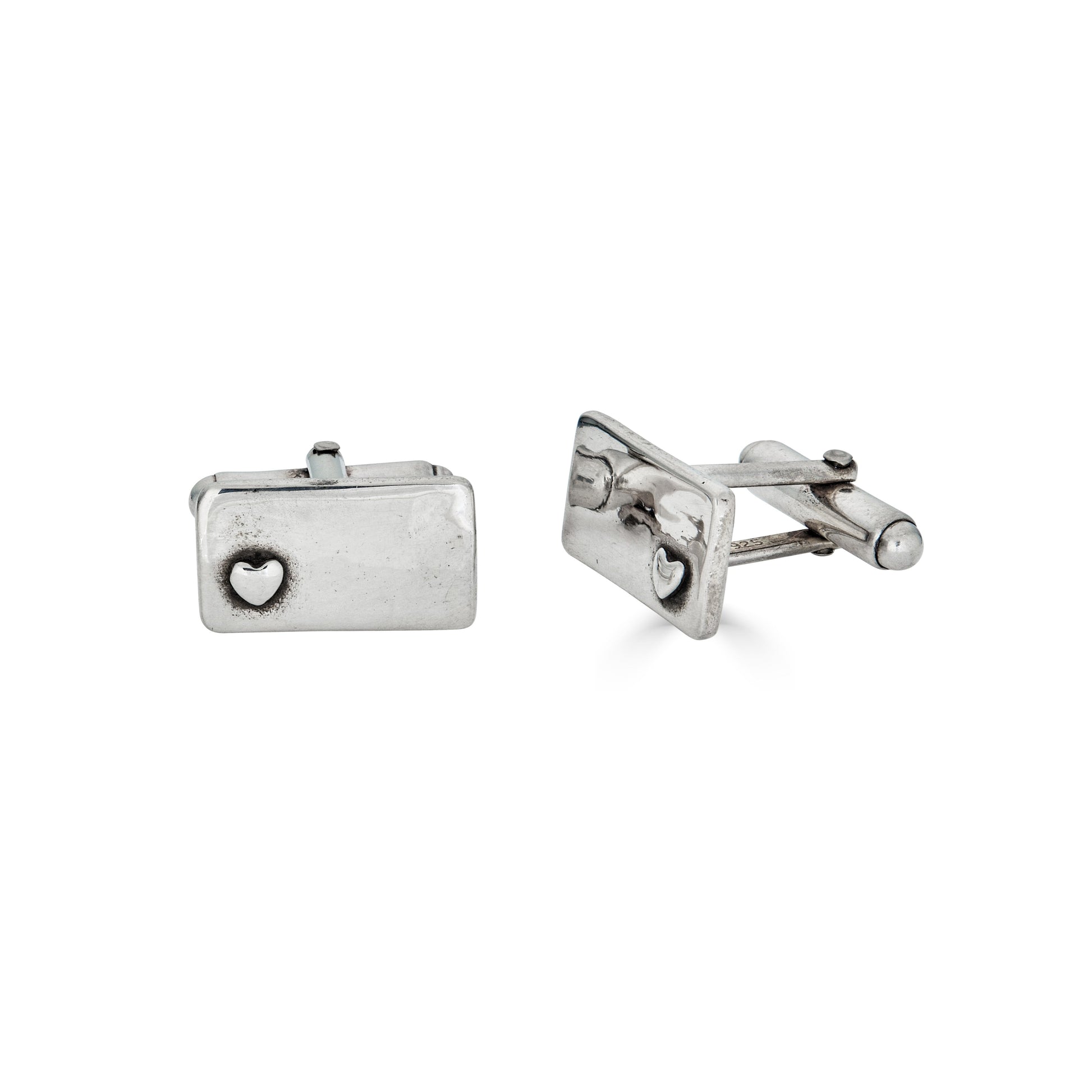 rectangle-heart-cufflinks