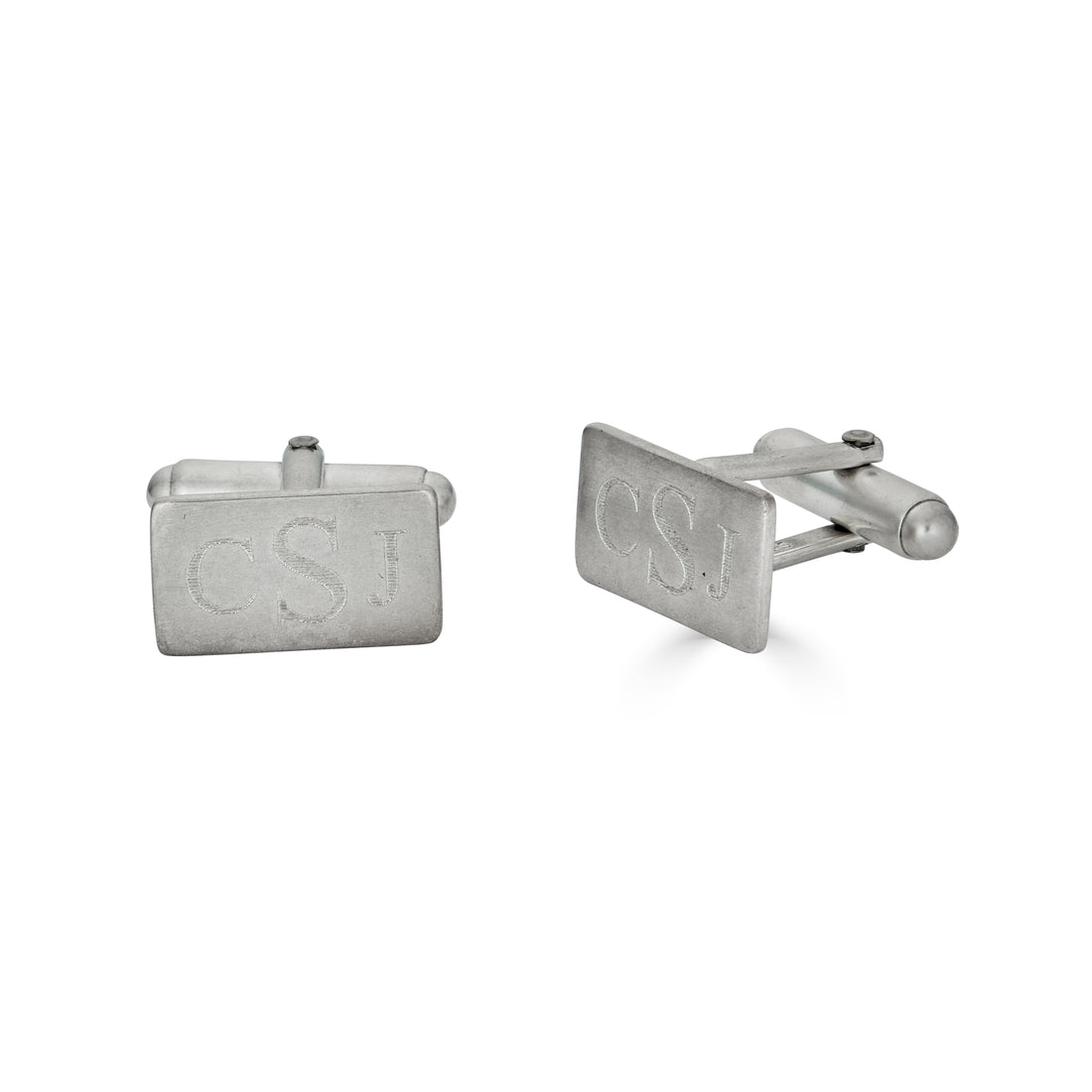 Rectangle Engraved Cufflinks