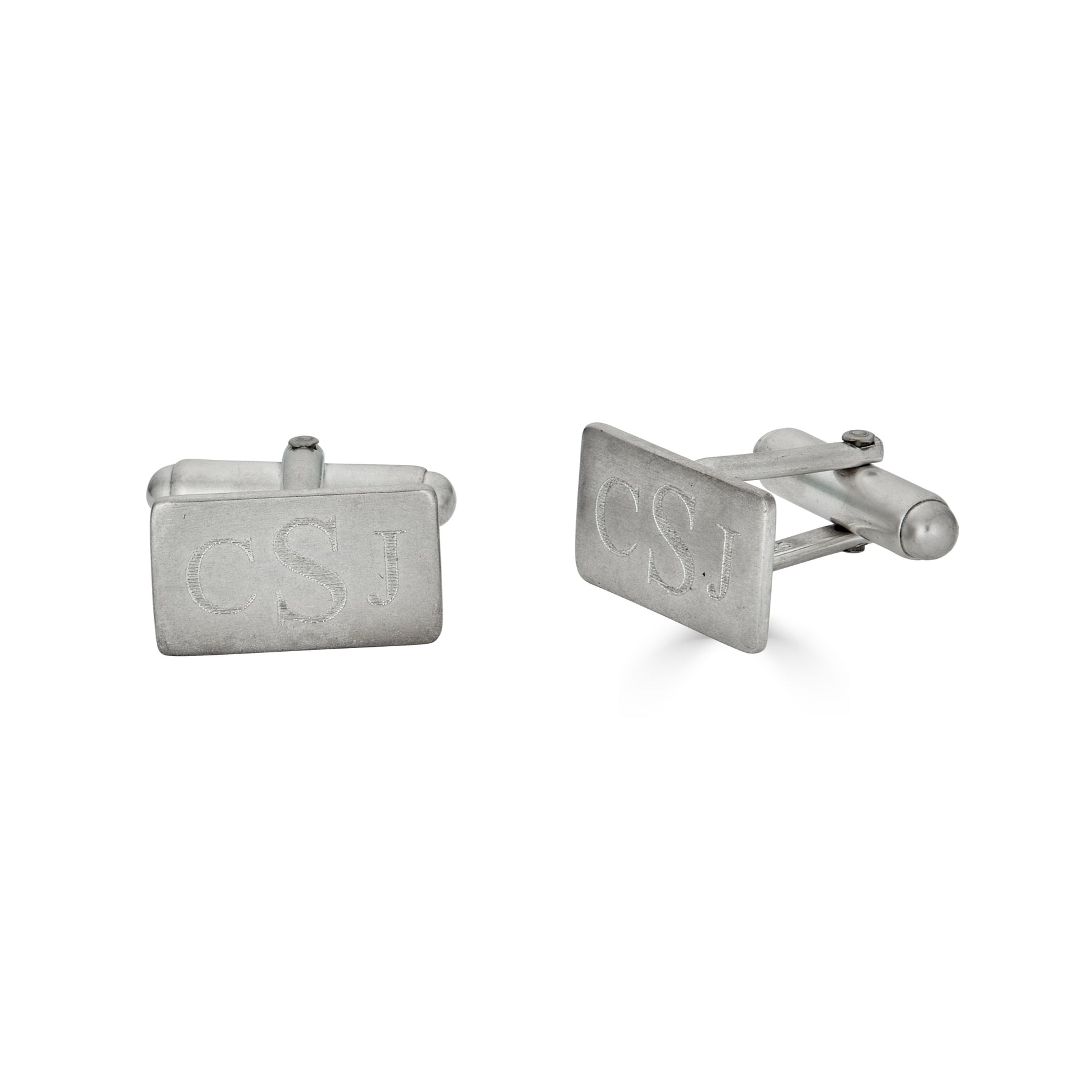 Rectangle Engraved Cufflinks