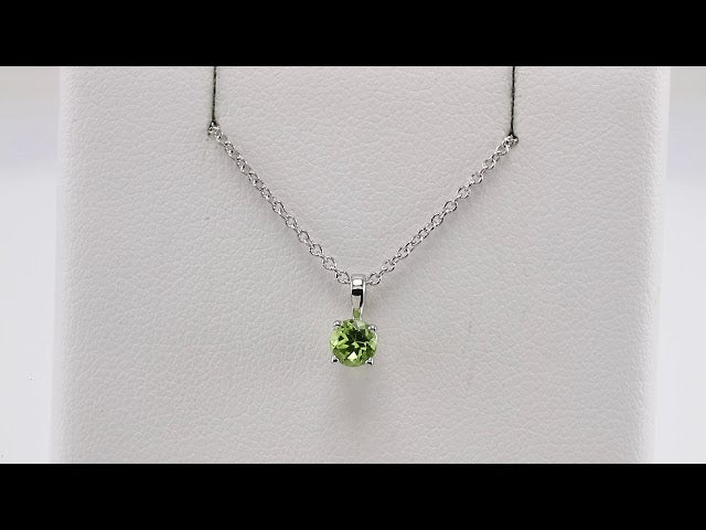 sterling-silver--imitation-peridot-16-18"-necklace