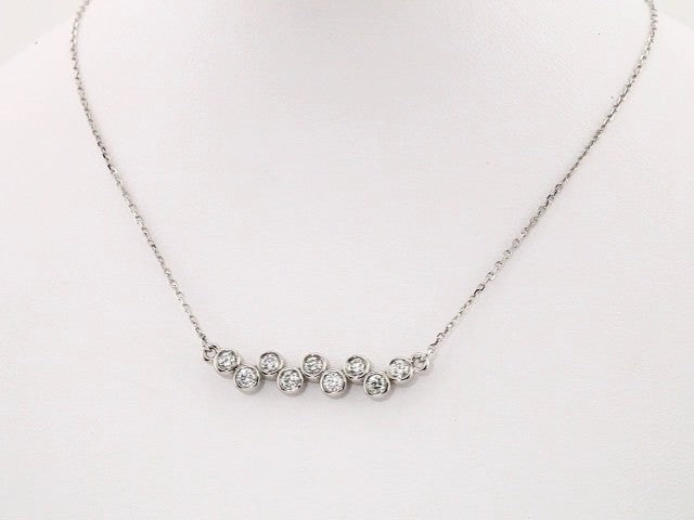 14k-white-1/2-ctw-natural-diamond-bezel-set-bar-16-18"-necklace