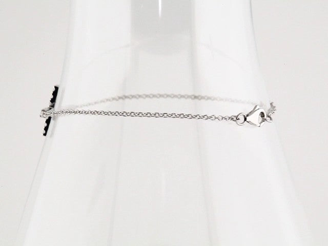 sterling-silver-imitation-cubic-zirconia-sideways-cross-7-8"-bracelet