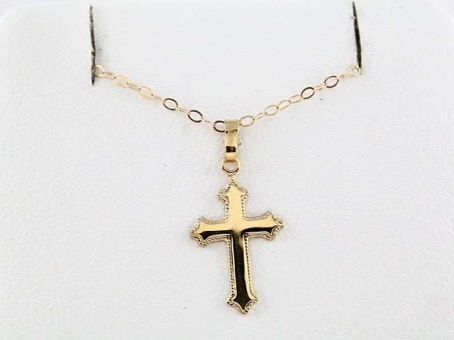 14k-yellow-cross-15"-necklace