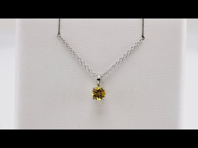 sterling-silver--imitation-citrine-16-18"-necklace