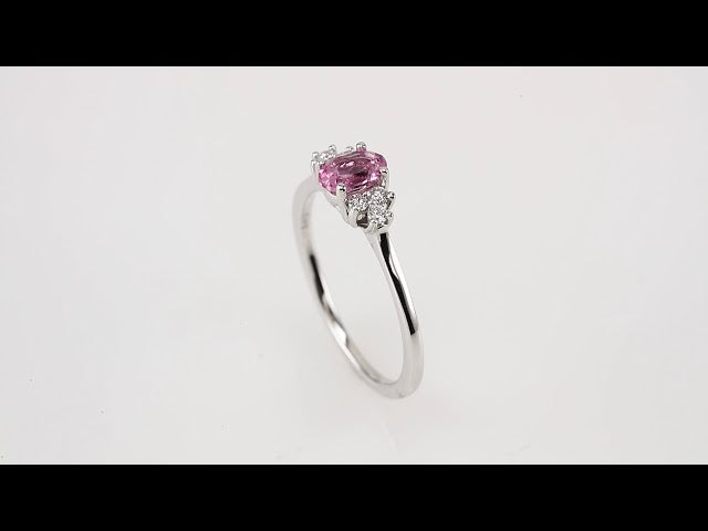 14k-white-natural-pink-tourmaline-&-1/8-ctw-natural-diamond-ring