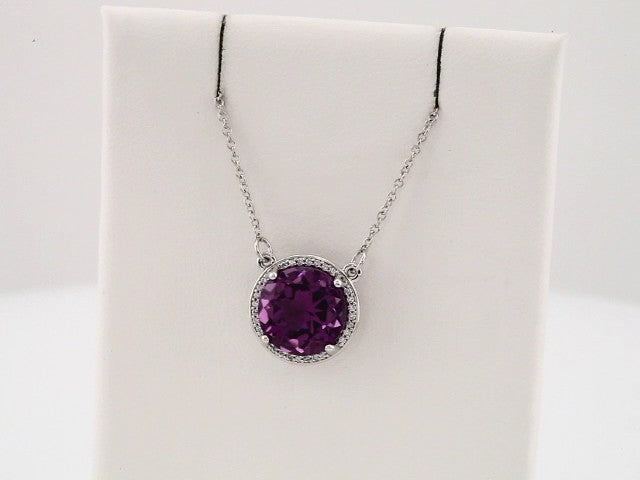 14k-white--natural-amethyst-&-.07-ctw-natural-diamond-16"-necklace