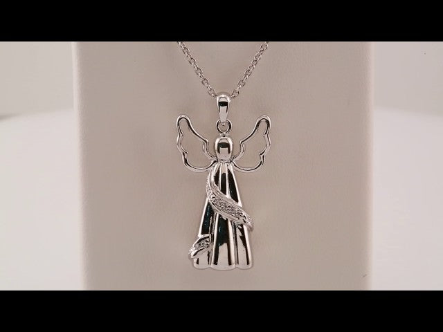 sterling-silver-imitation-white-cubic-zirconia-angel-ash-holder-18"-necklace