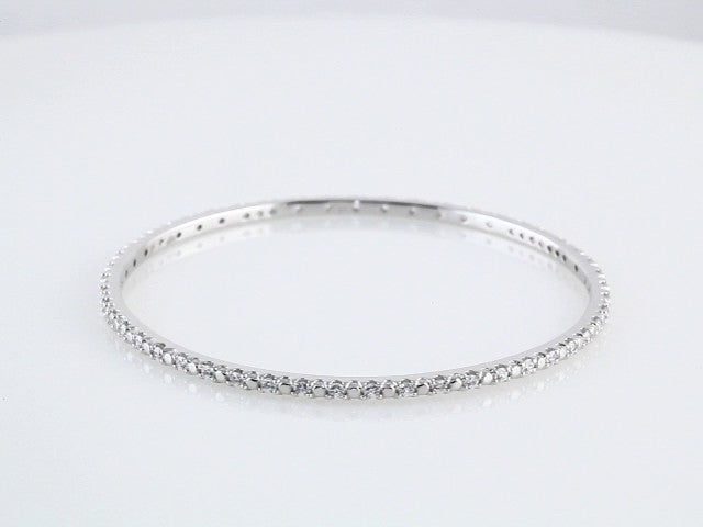 sterling-silver--imitation-white-cubic-zirconia-bangle-7-1/2"-bracelet
