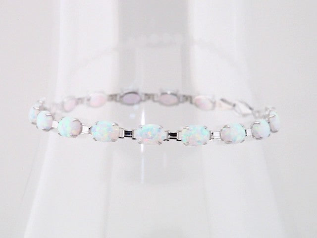 14k-white-lab-grown-white-opal-line-7"-bracelet