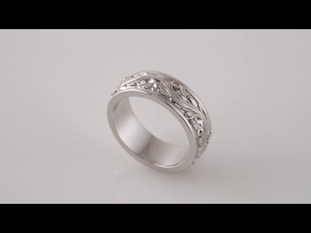 14k-white--floral-inlay-flat-band-size-7