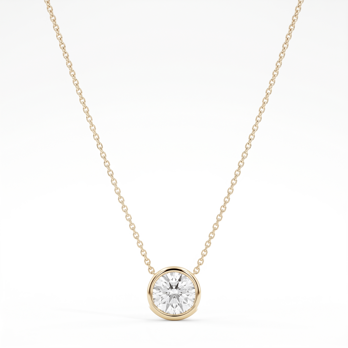 14k Yellow Gold 1.50 CT Solitaire Necklace – product view
