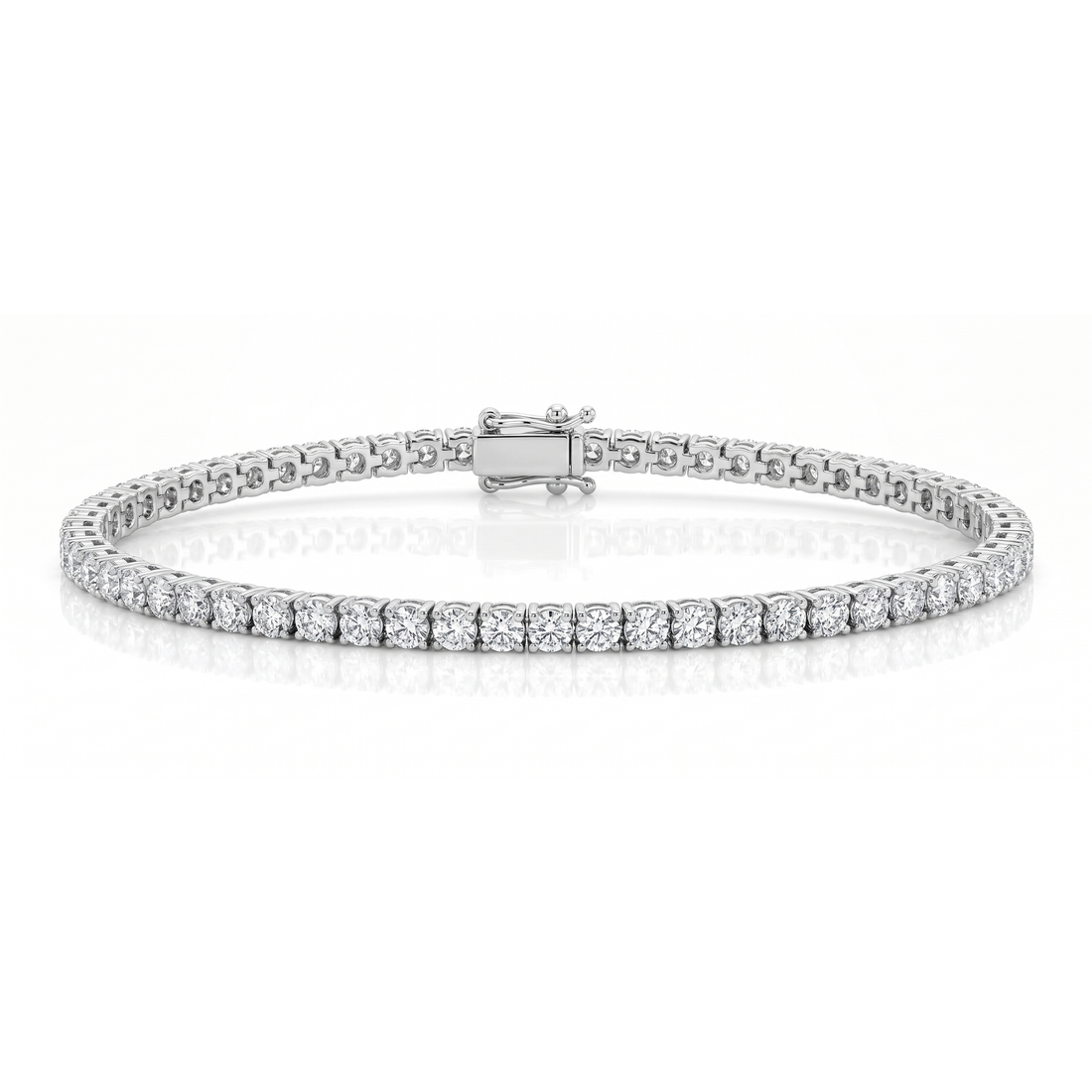 2 ct Lab-Grown Diamond Tennis Bracelet in 14K White Gold