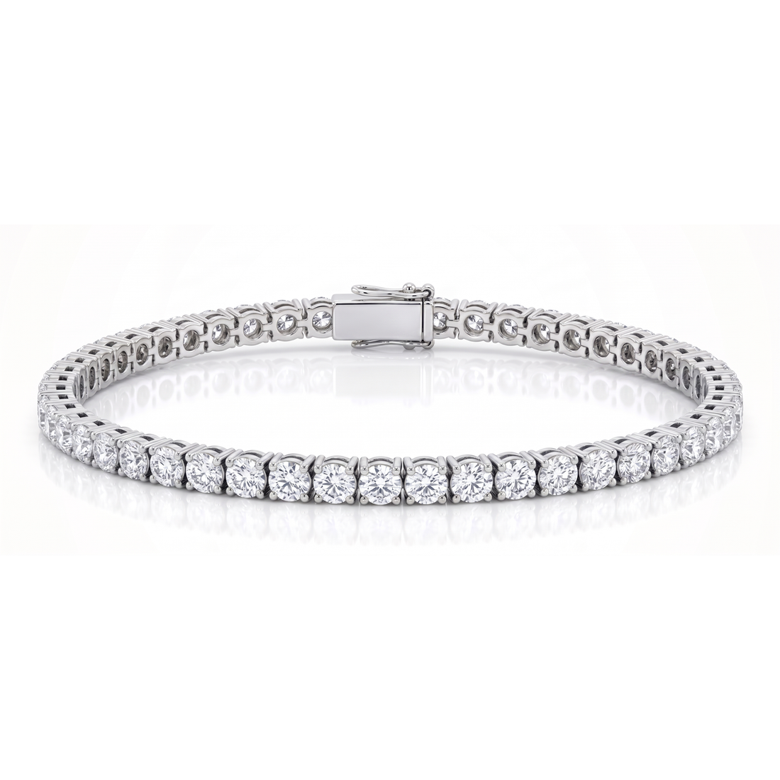 3 ct Lab-Grown Diamond Tennis Bracelet in 14K White Gold
