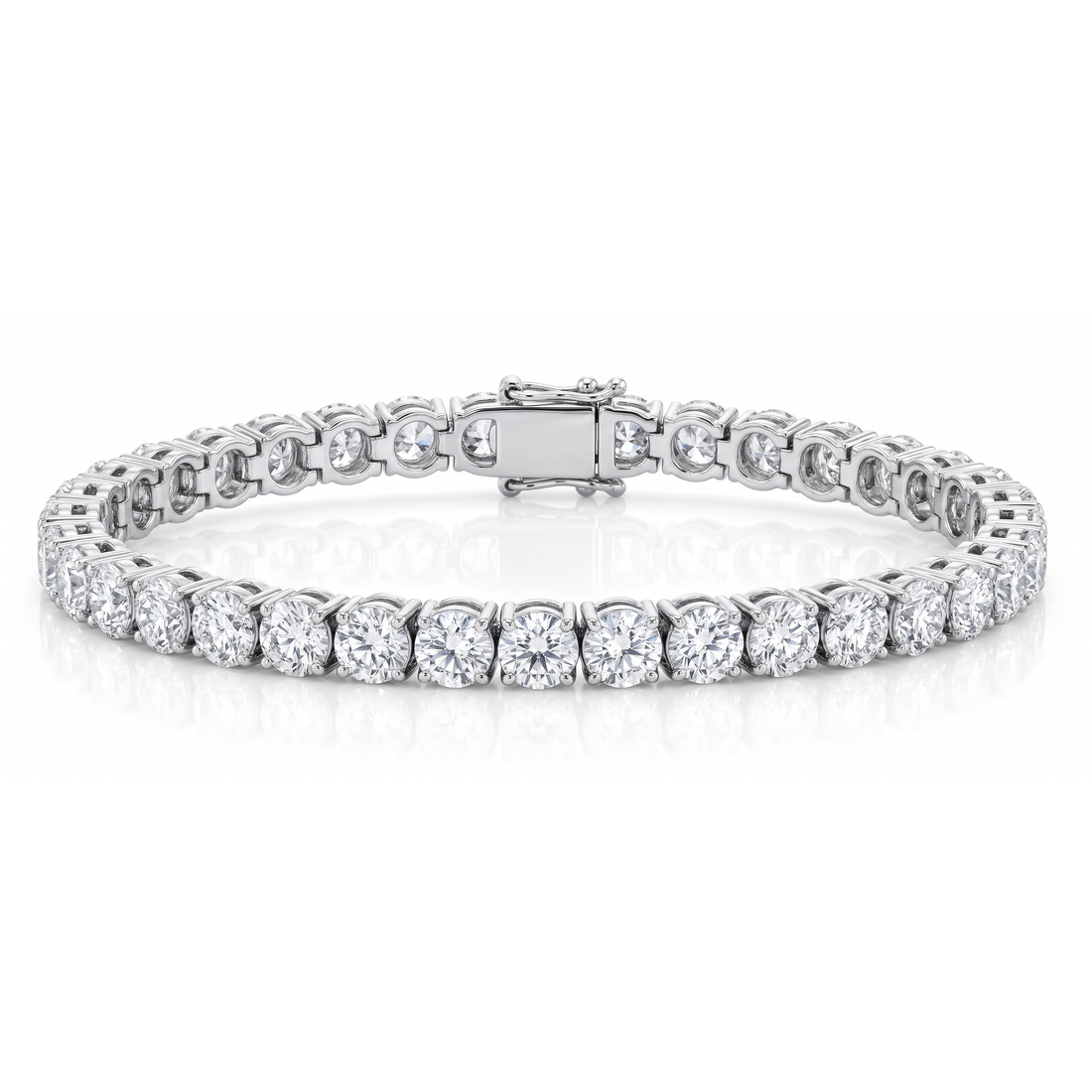7 ct Lab-Grown Diamond Tennis Bracelet in 14K White Gold