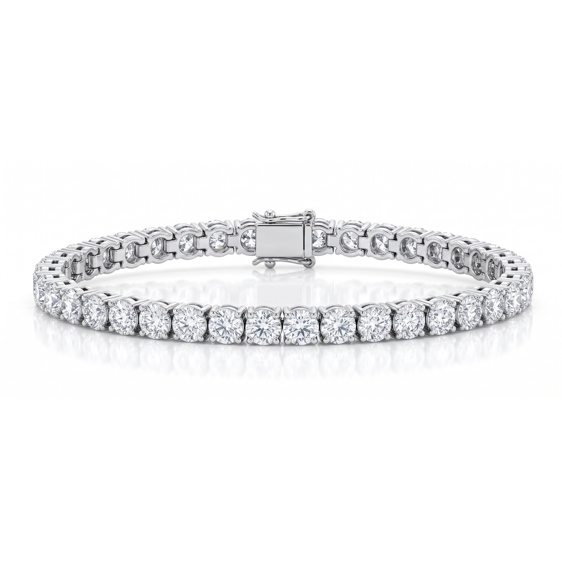 8 ct Lab-Grown Diamond Tennis Bracelet in 14K White Gold