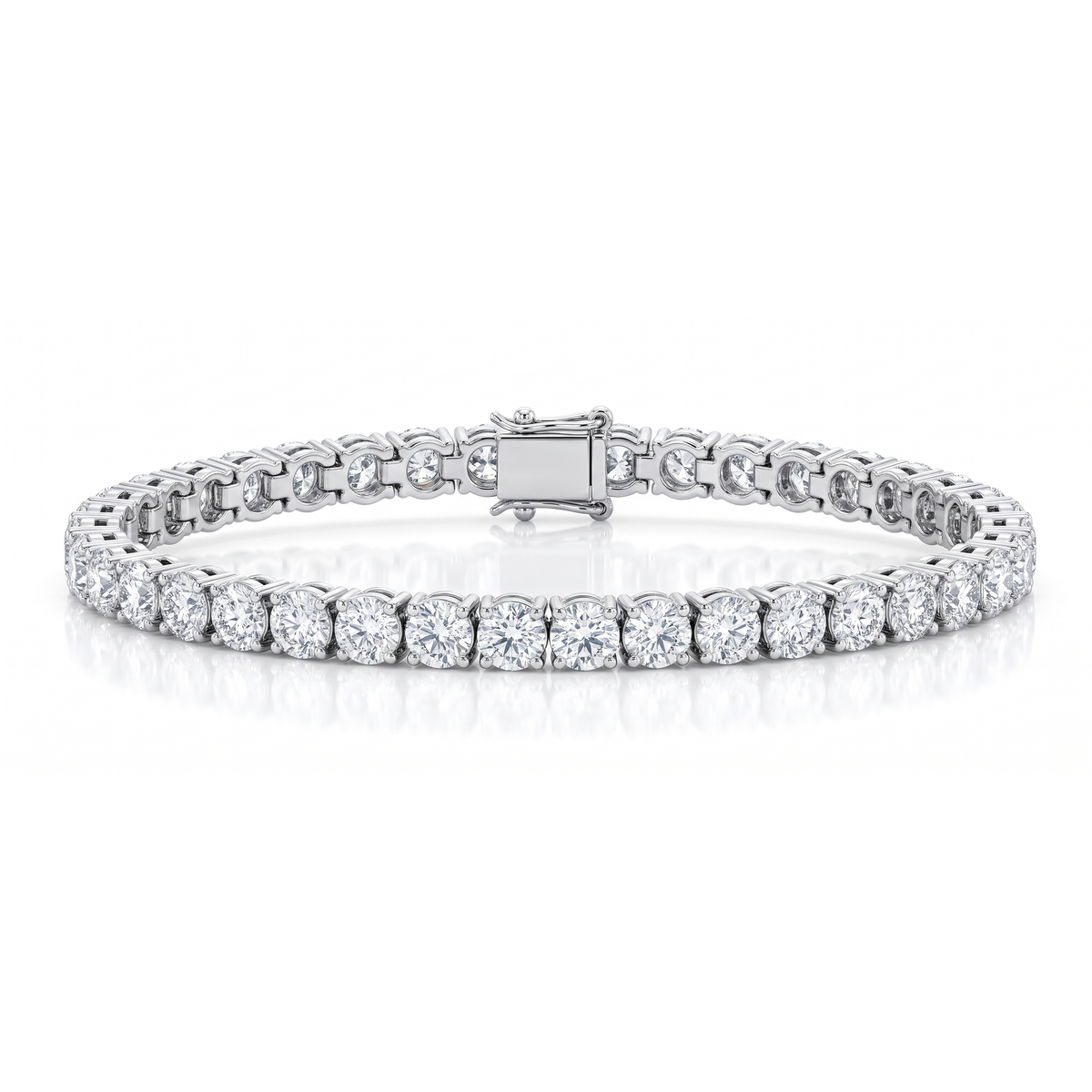 8 ct Lab-Grown Diamond Tennis Bracelet in 14K White Gold