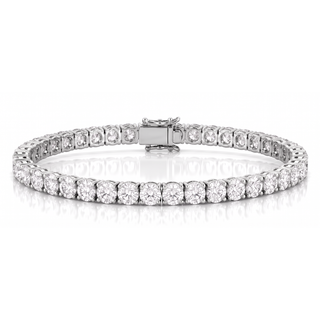 10 ct Lab-Grown Diamond Tennis Bracelet in 14K White Gold