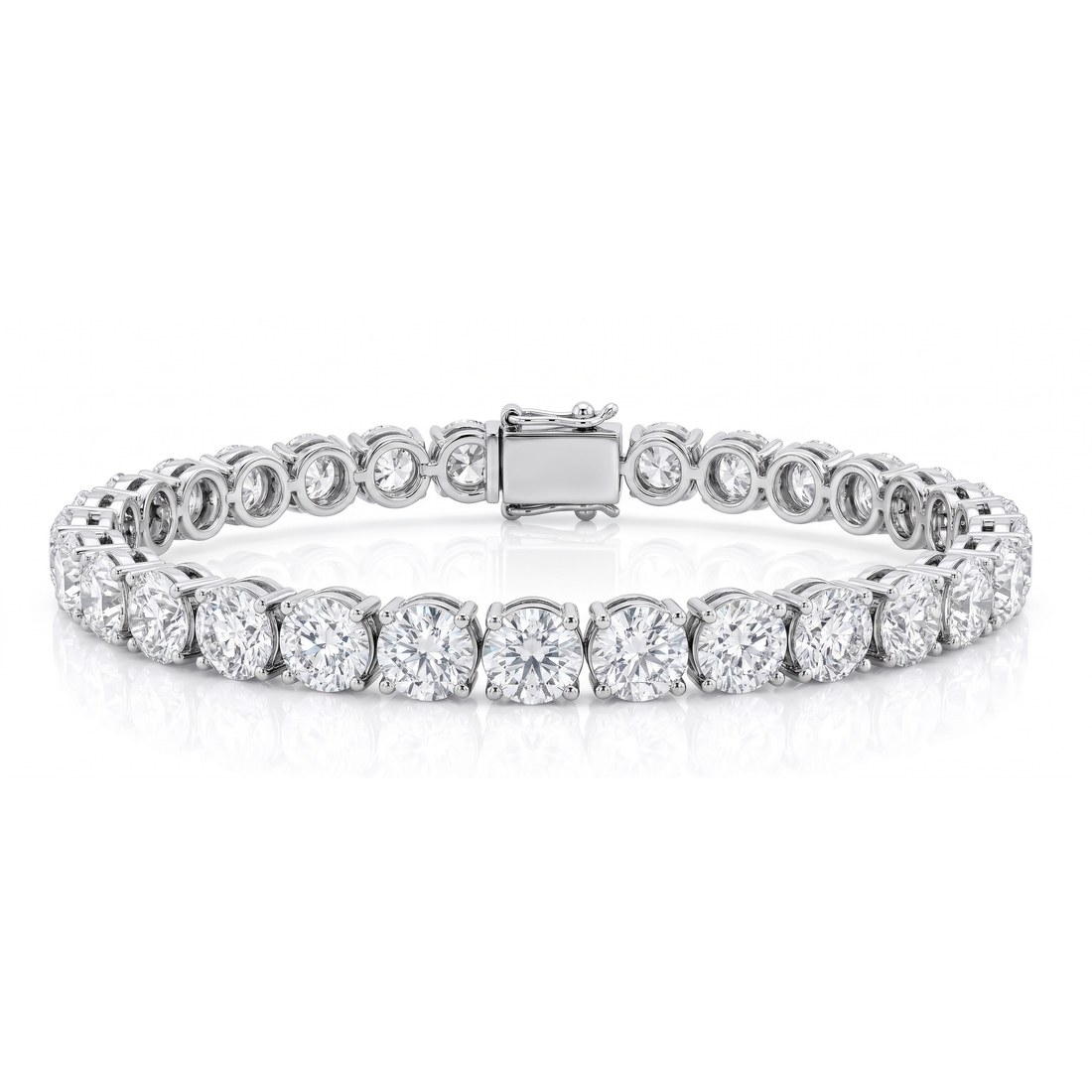 15 ct Lab-Grown Diamond Tennis Bracelet in 14K White Gold