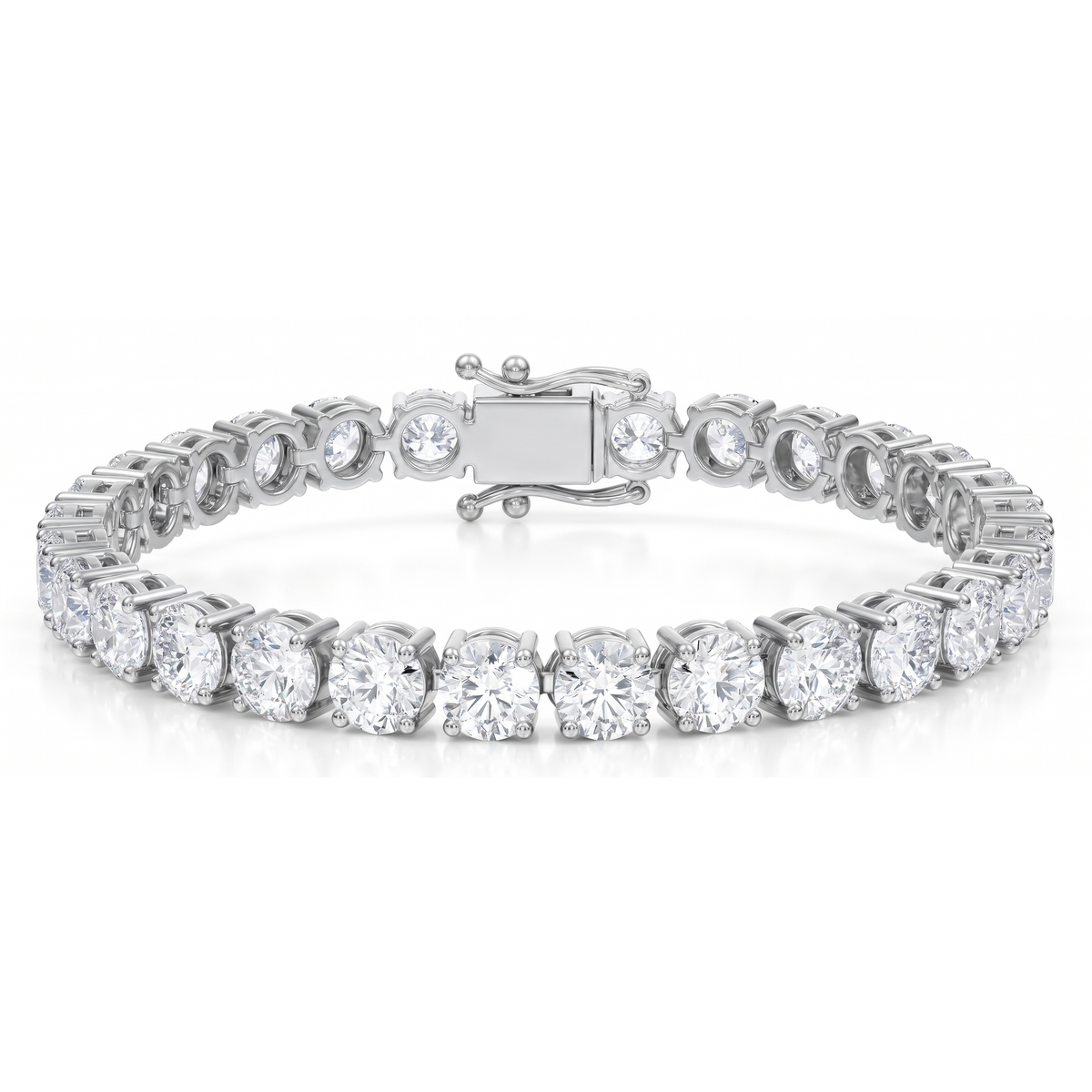 21 ct Lab-Grown Diamond Tennis Bracelet in 14K White Gold