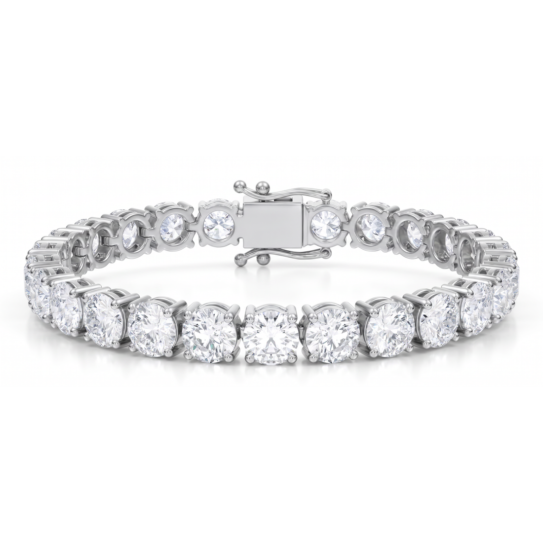 26 ct Lab-Grown Diamond Tennis Bracelet in 14K White Gold
