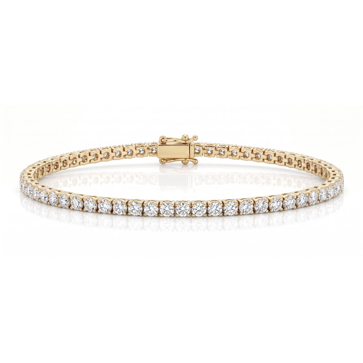 2 ct Lab-Grown Diamond Tennis Bracelet in 14K Yellow Gold