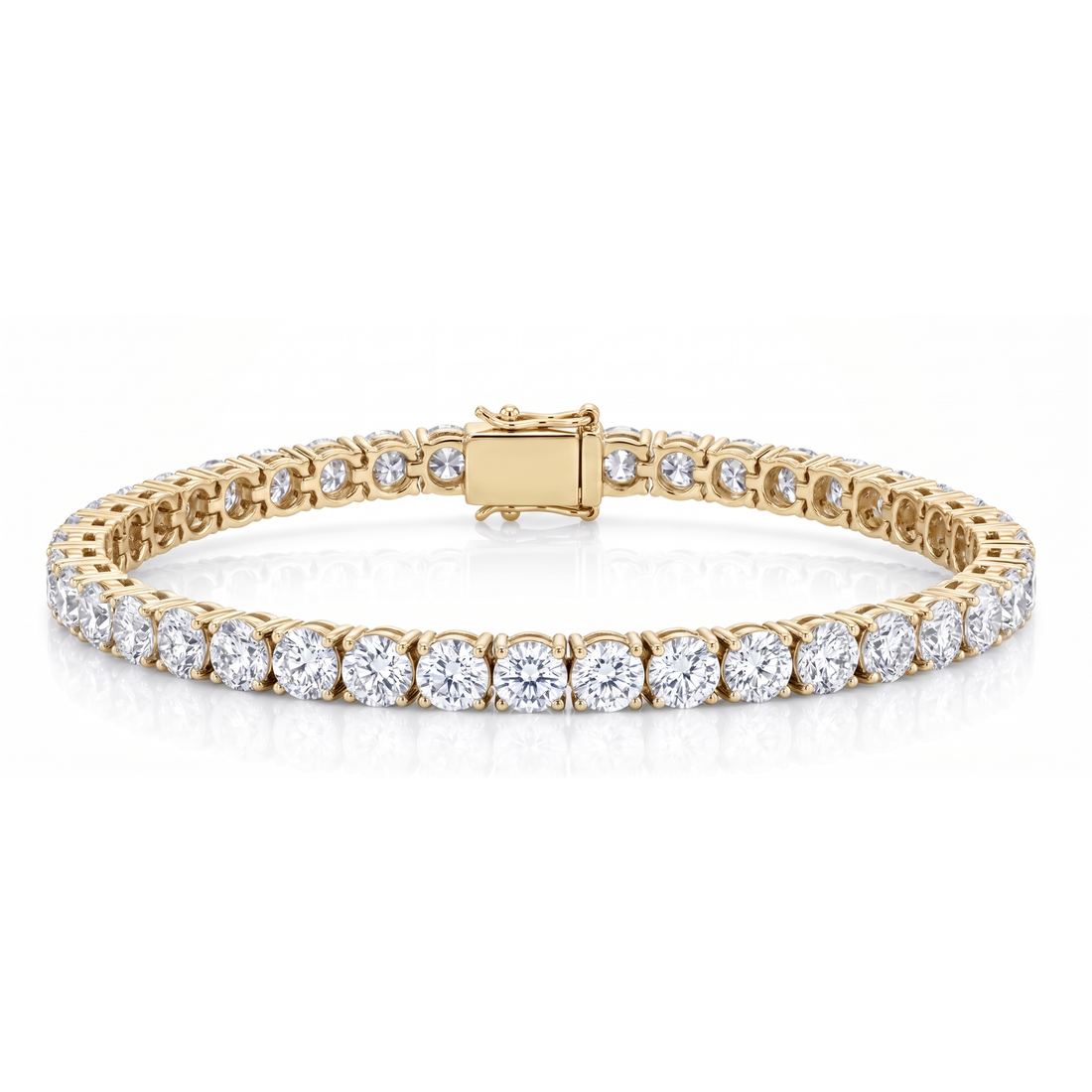 5 ct Lab-Grown Diamond Tennis Bracelet in 14K Yellow Gold