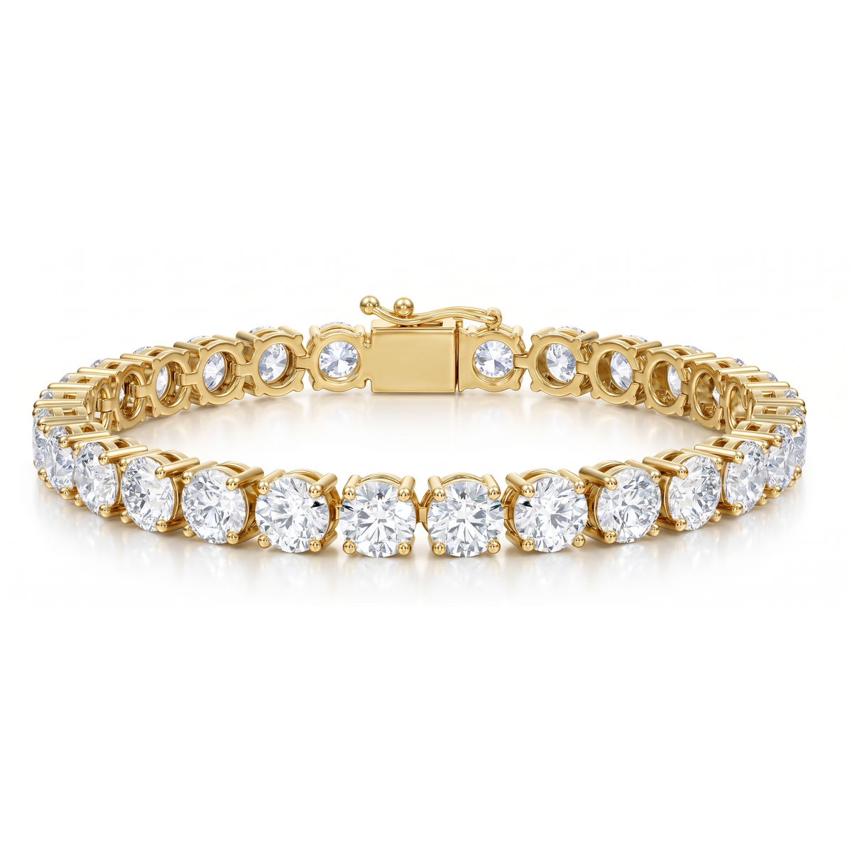 18 ct Lab-Grown Diamond Tennis Bracelet in 14K Yellow Gold